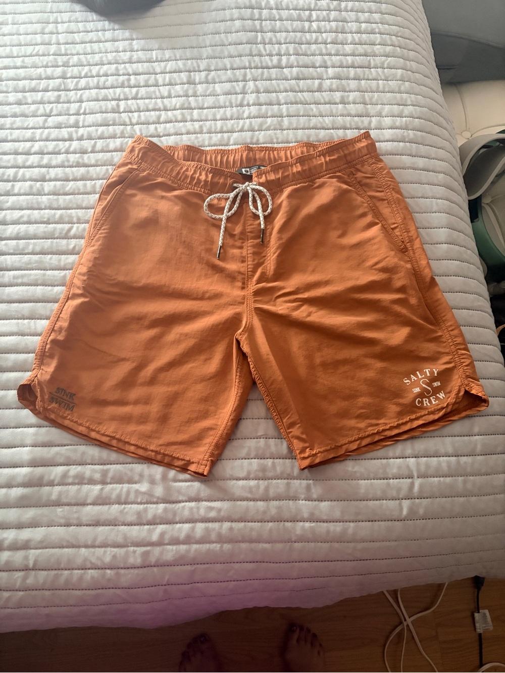 Salty Crew Orange Men's Drawstring Board Shorts